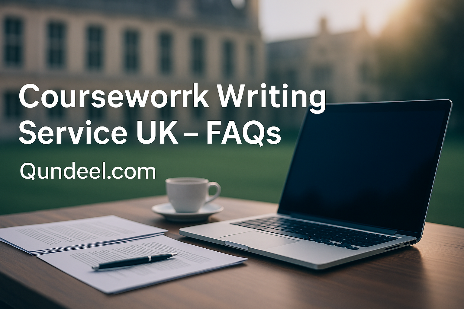 Coursework Writing Service UK – Extended FAQs by Qundeel.com, providing detailed answers about plagiarism-free work, delivery timelines, revisions, confidentiality, and UK university standards.
