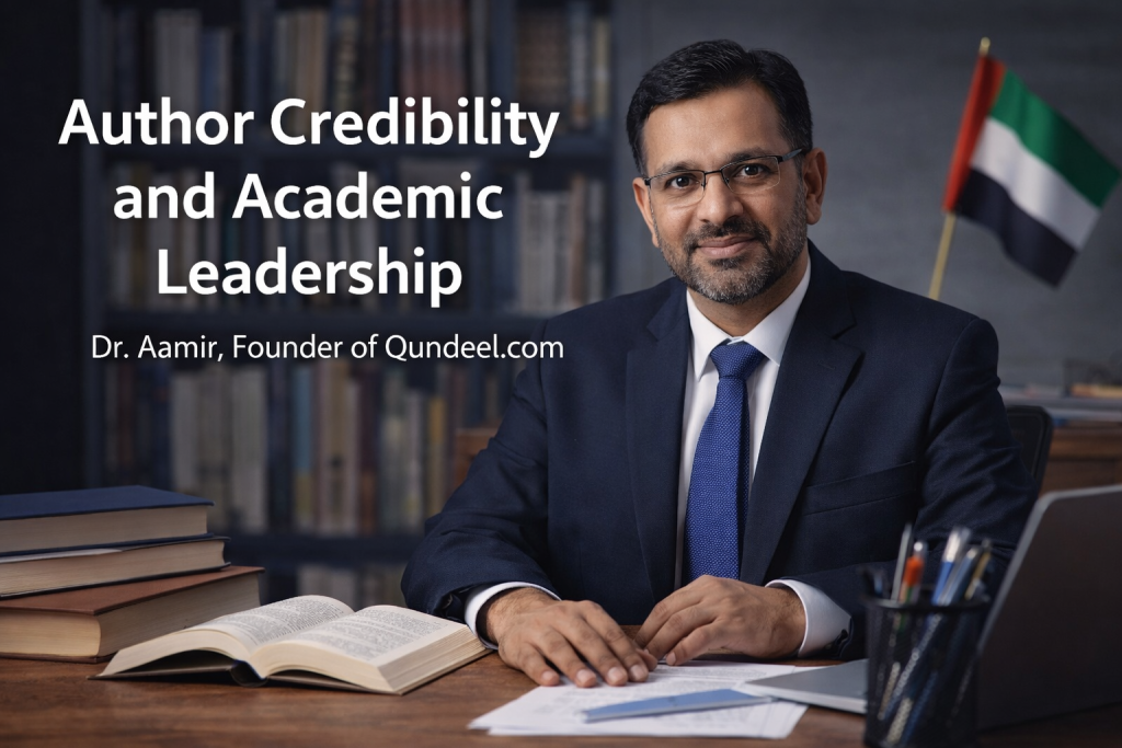 Dr. Aamir, founder of Qundeel.com, providing academic leadership for dissertation writing service in UAE
