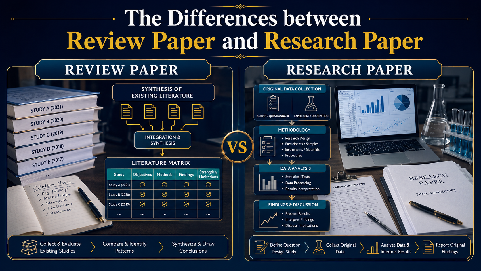 comparison of review paper and research paper